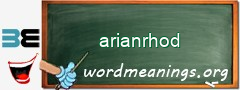 WordMeaning blackboard for arianrhod
